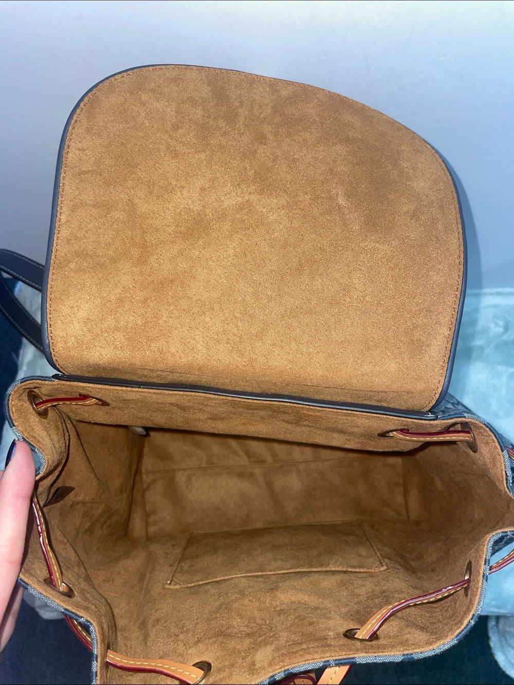 NWOT Coach ‘Kleo’ Signature Chambray Backpack - Picture 10 of 14